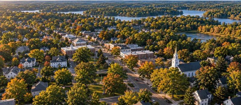 Aerial view of Avon, MA