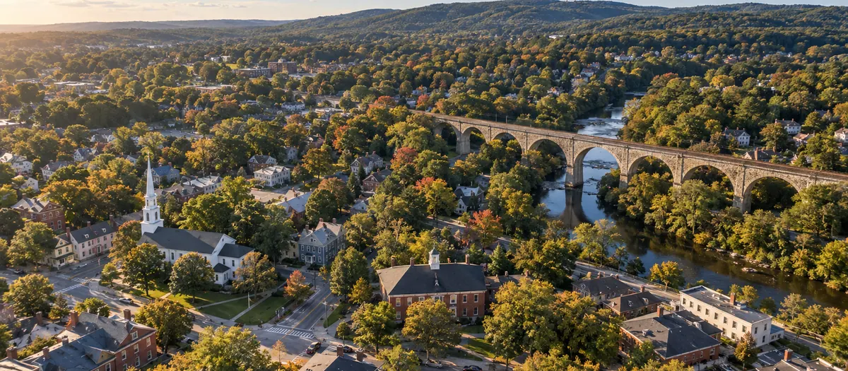 Aerial view of Canton, MA