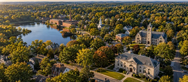 Aerial view of Easton, MA
