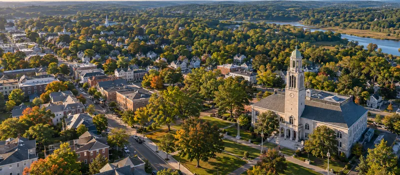 Aerial view of Norwood, MA