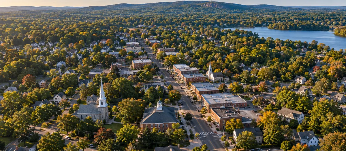 Aerial view of Randolph, MA